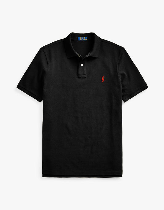 Polo de piqué manga corta corte clásico negro