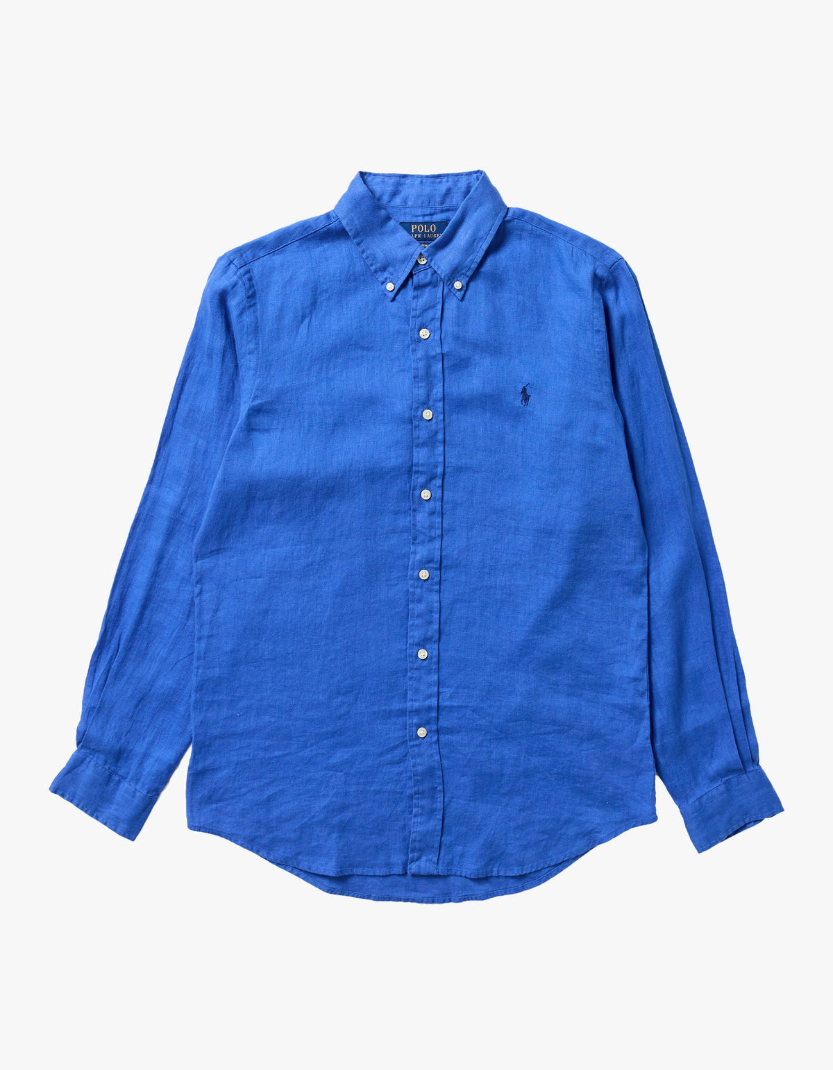 Camisa de lino azul lavanda