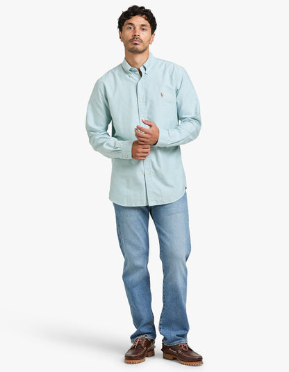 Camisa sport manga larga verde
