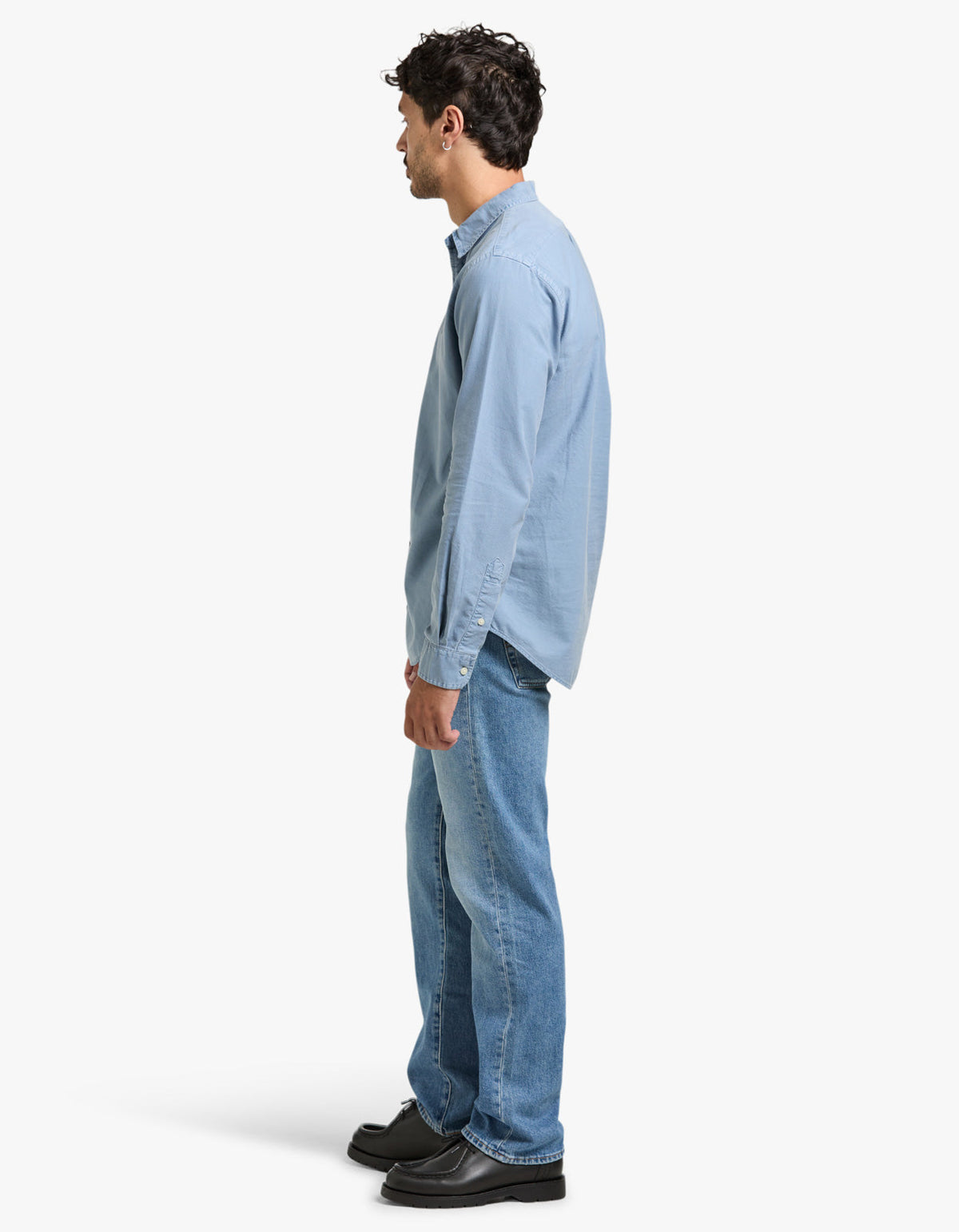 Camisa sport manga larga azul