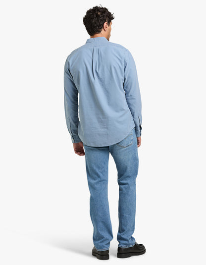Camisa sport manga larga azul