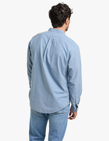 Camisa sport manga larga azul