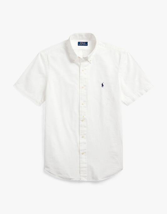 Camisa de seersucker blanca