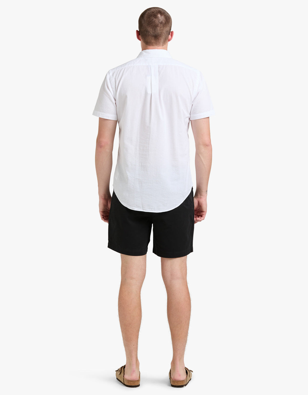 Camisa de seersucker blanca