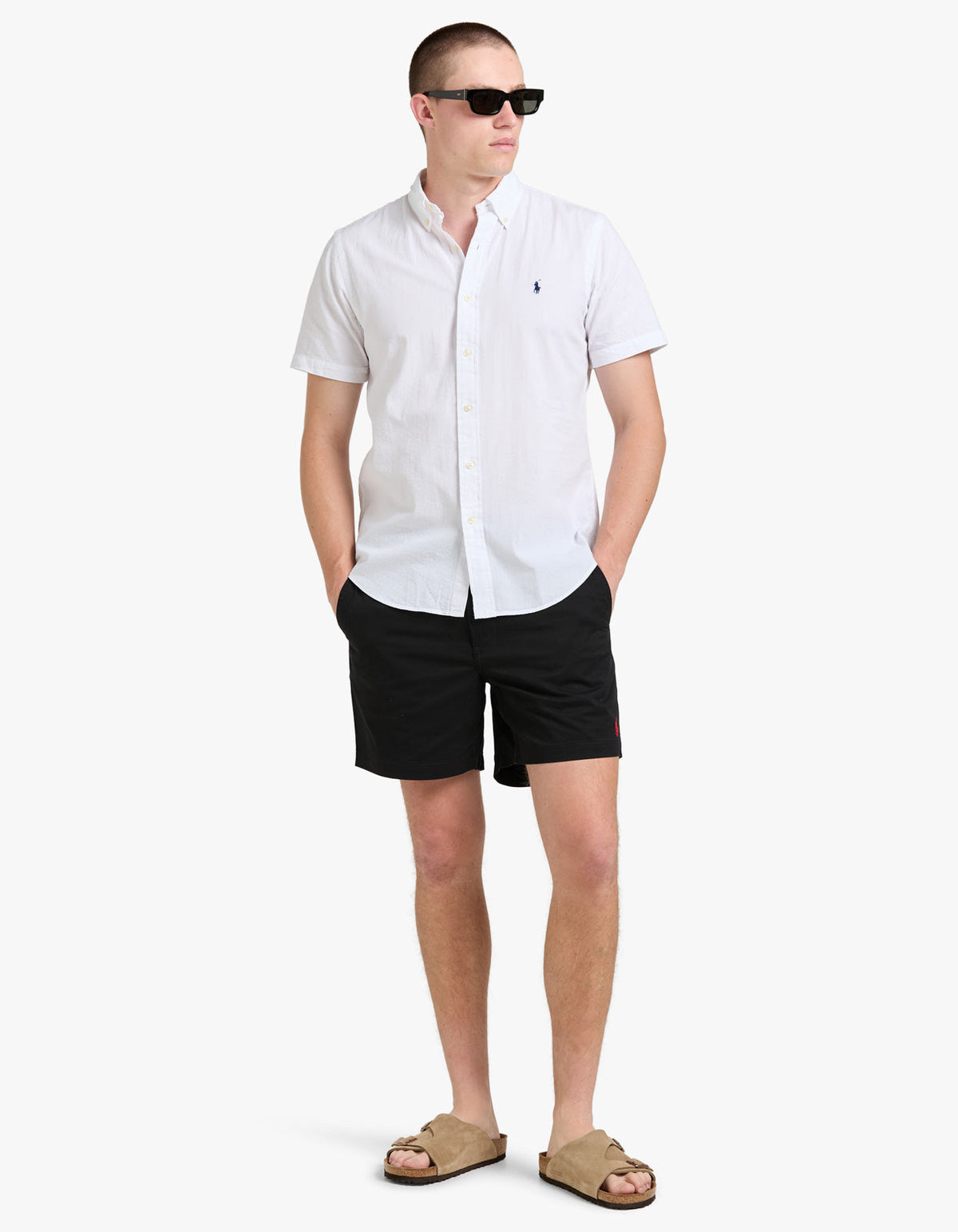 Camisa de seersucker blanca