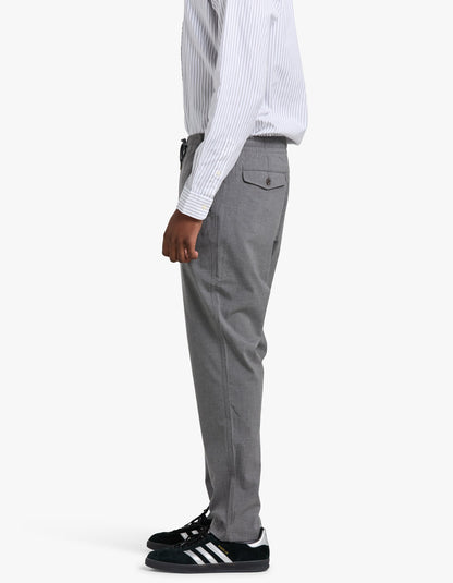Pantalón chino gris jaspeado