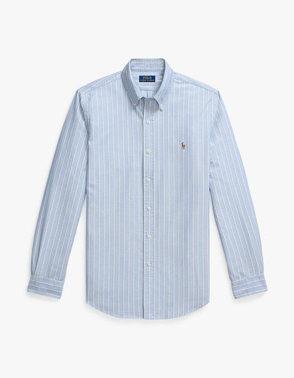 Camisa Oxford a rayas azul multicolor