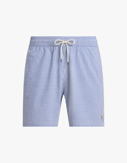 Short de baño clásico azul seersucker