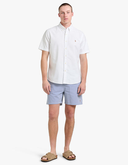 Short de baño clásico azul seersucker