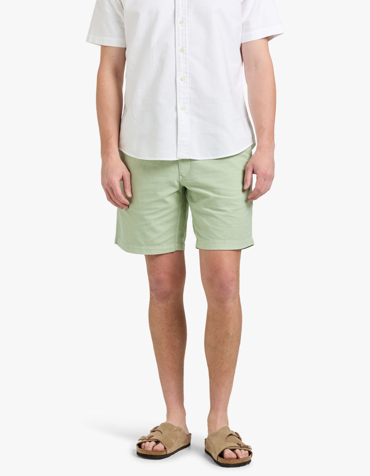 Short teñido verde piedra