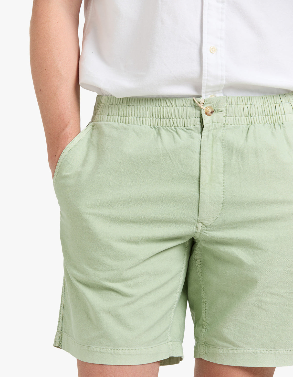 Short teñido verde piedra