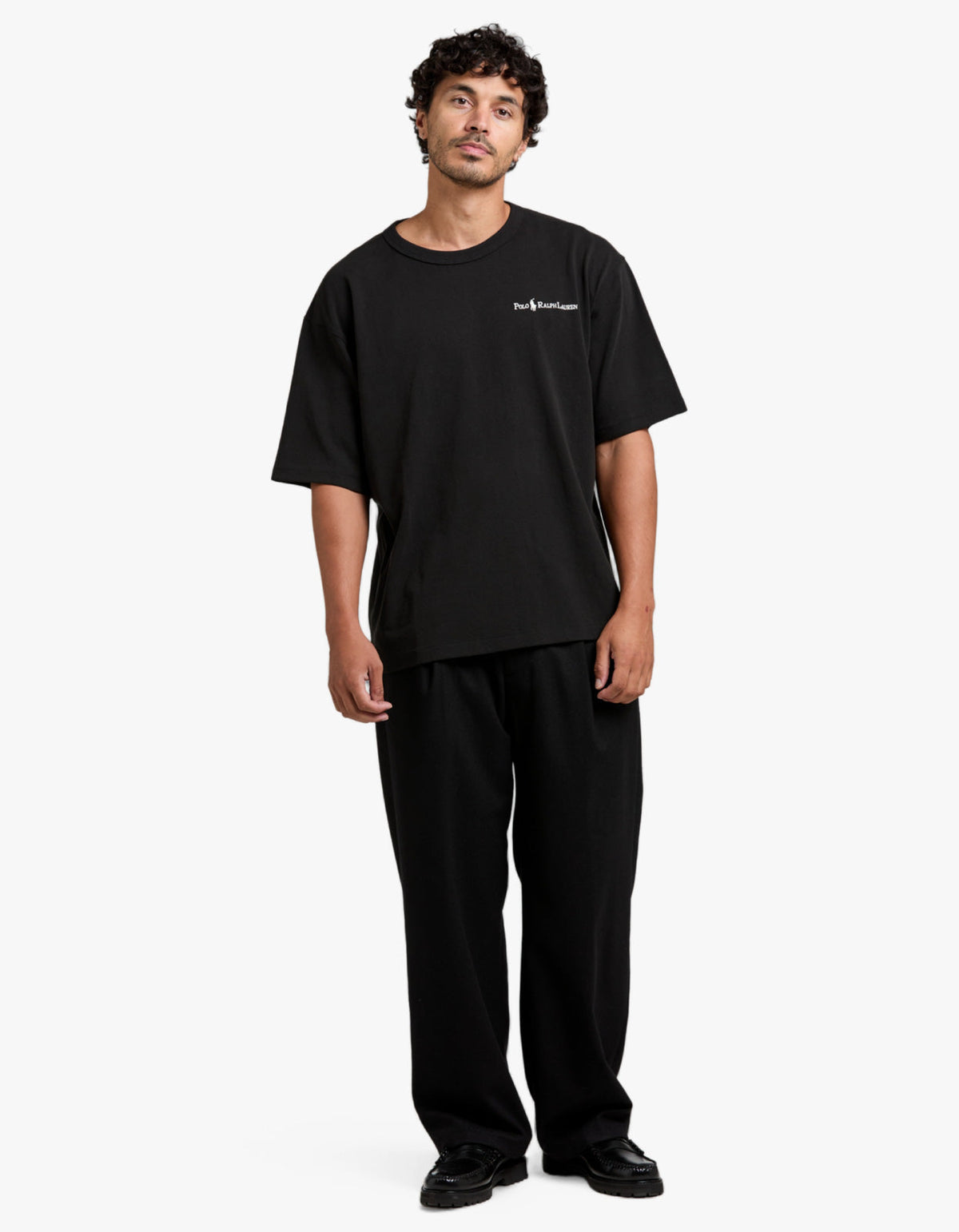 Polera de algodón corte holgado negro