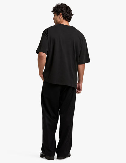 Polera de algodón corte holgado negro