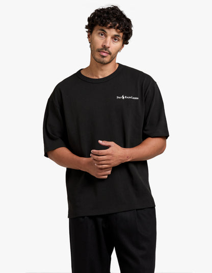 Polera de algodón corte holgado negro
