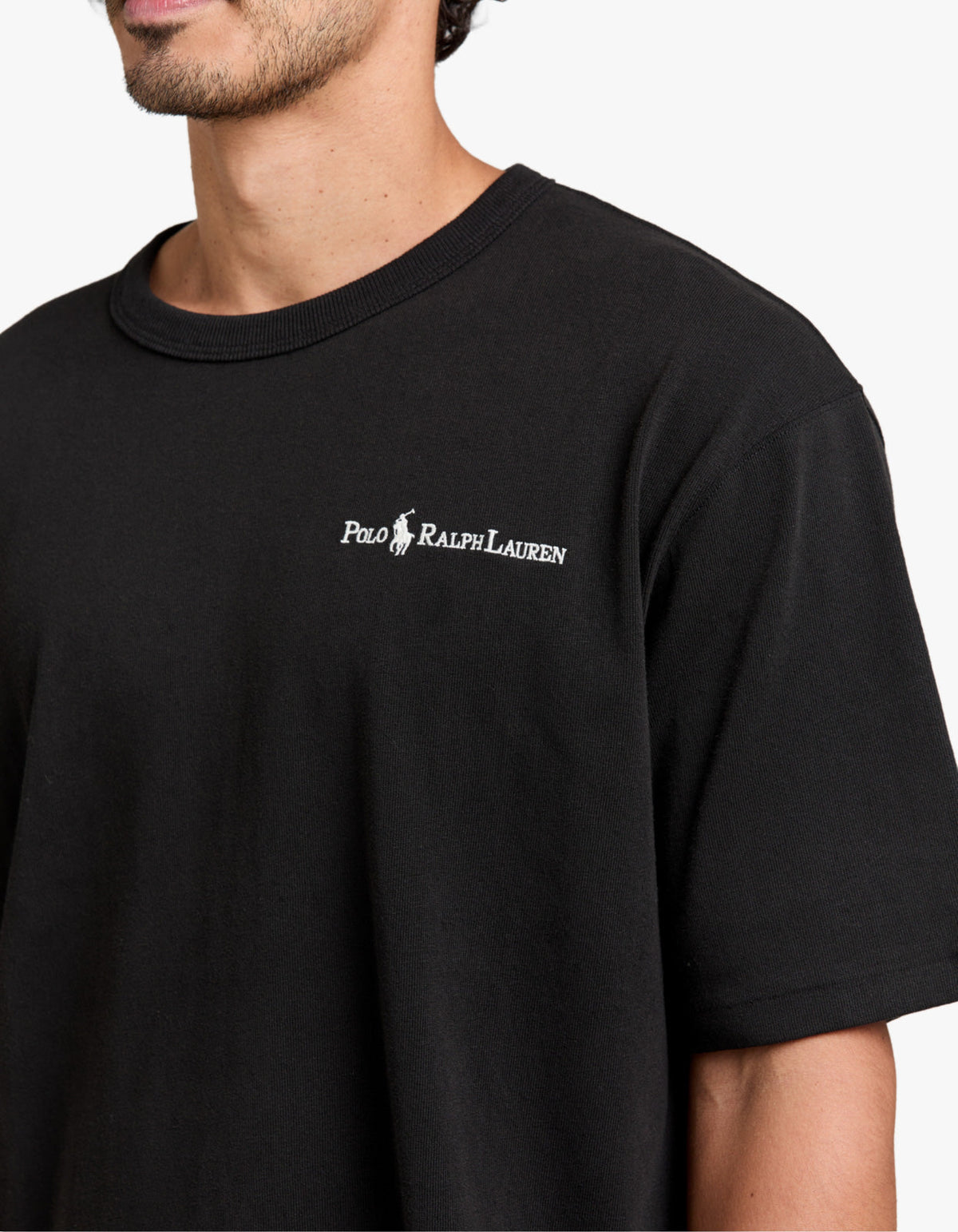 Polera de algodón corte holgado negro