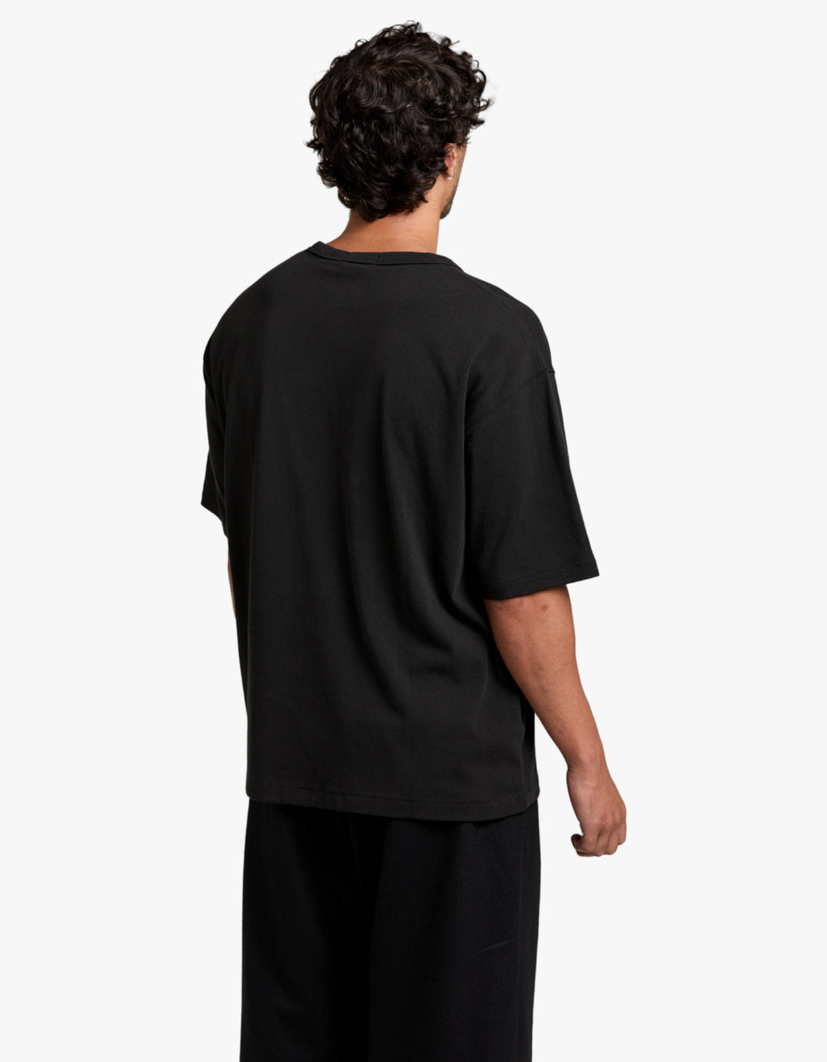 Polera de algodón corte holgado negro