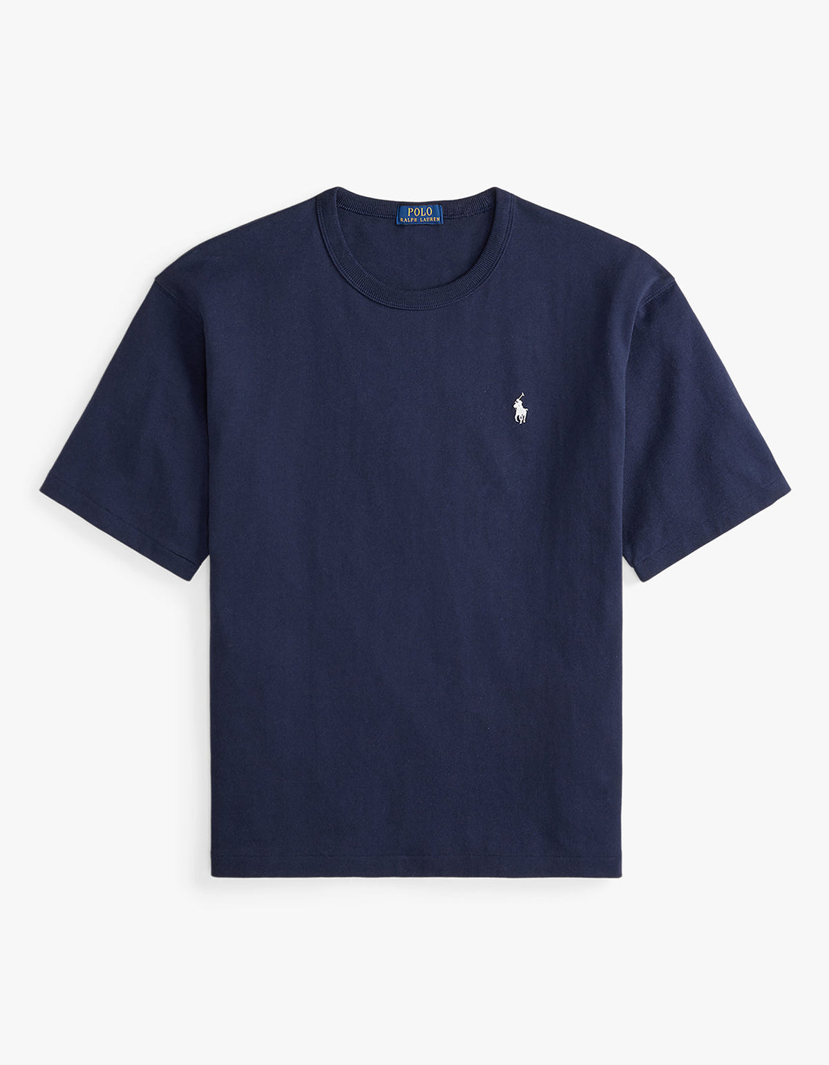 Polera de algodón corte holgado azul marino