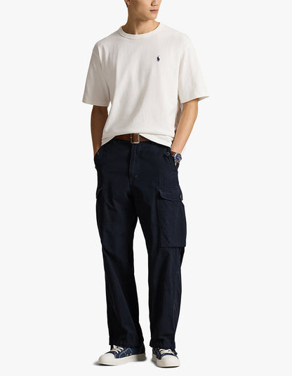 Polera de algodón corte holgado blanco