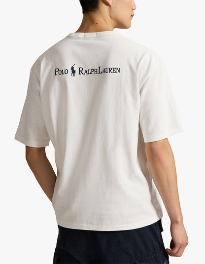 Polera de algodón corte holgado blanco