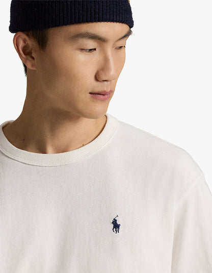 Polera de algodón corte holgado blanco