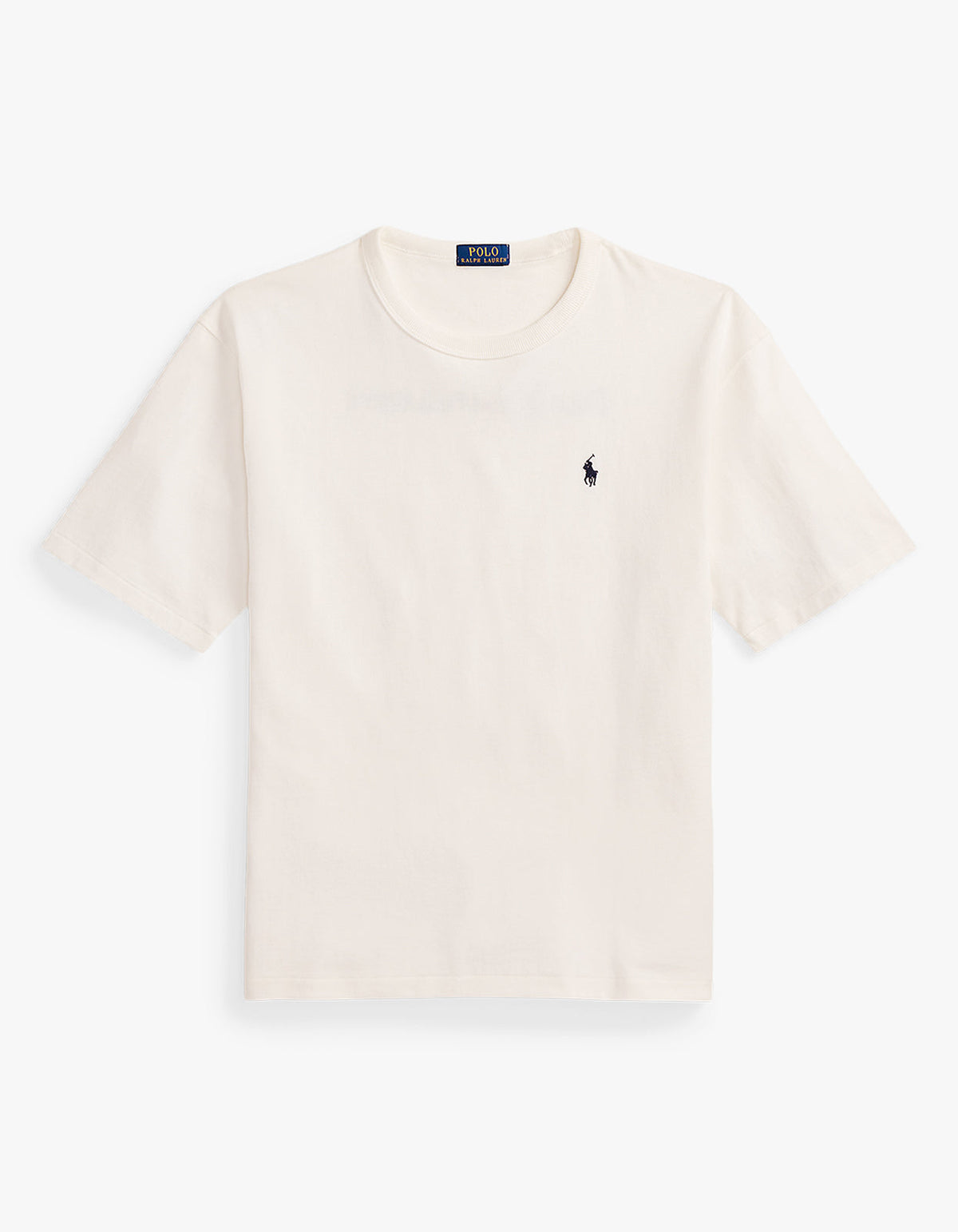 Polera de algodón corte holgado blanco