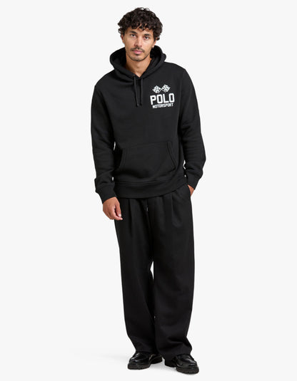 Polerón con capucha estampado negro