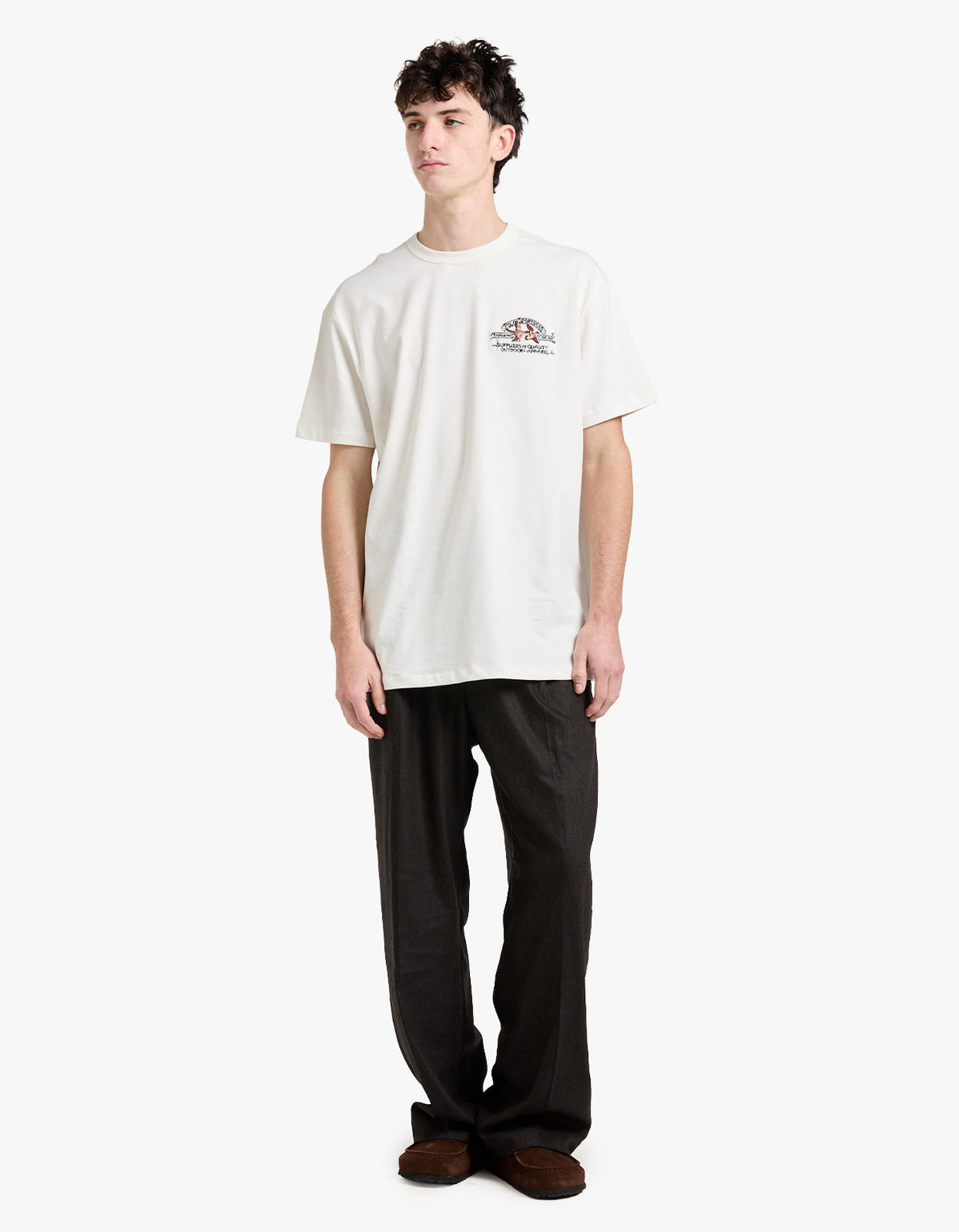 Polera con estampado crema