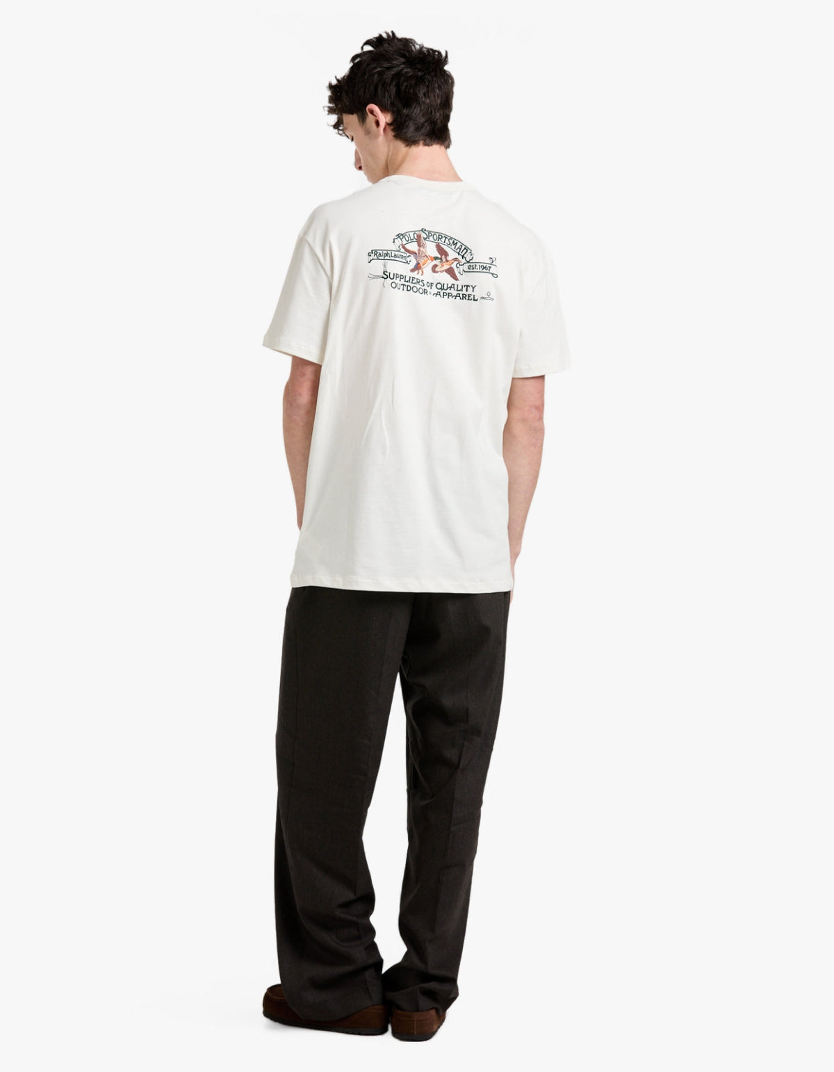 Polera con estampado crema