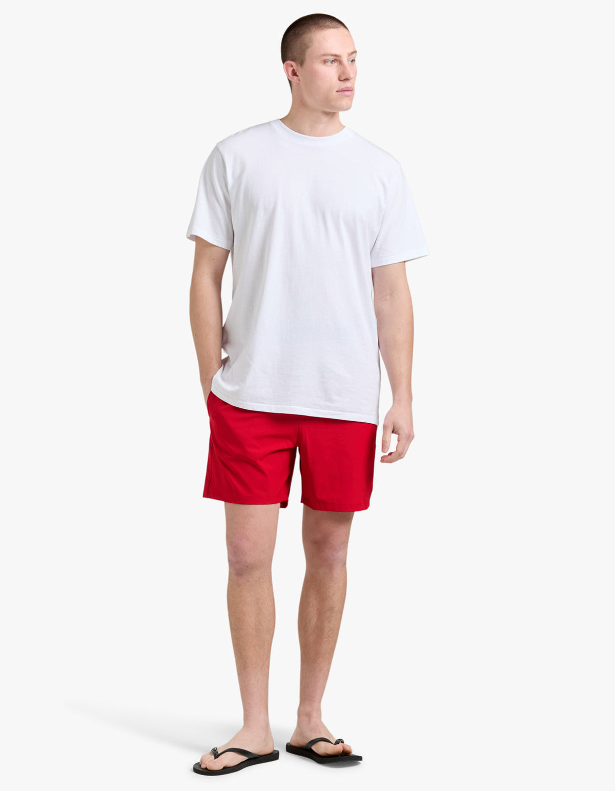 Short de baño rojo