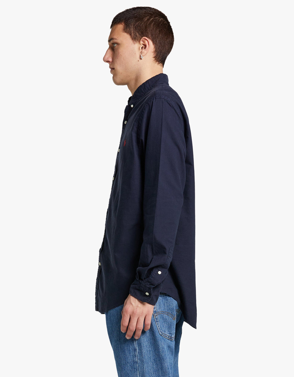 Camisa Oxford azul marino