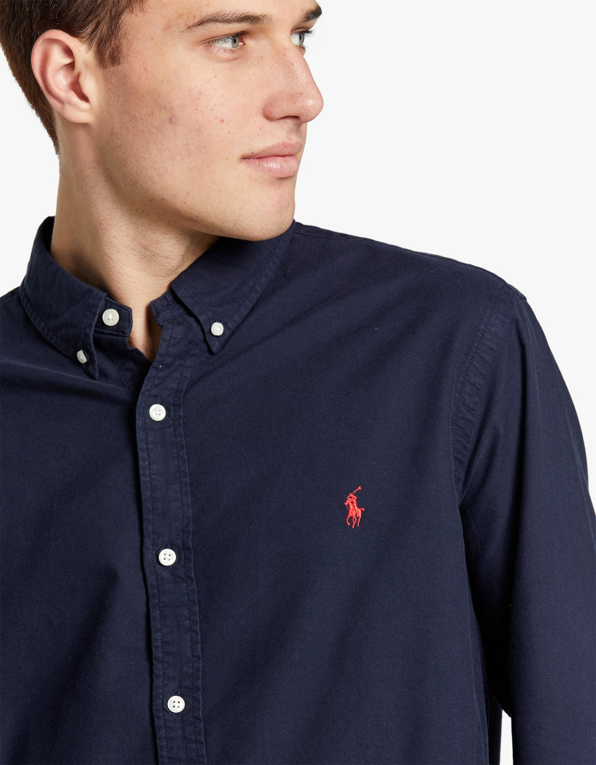 Camisa Oxford azul marino
