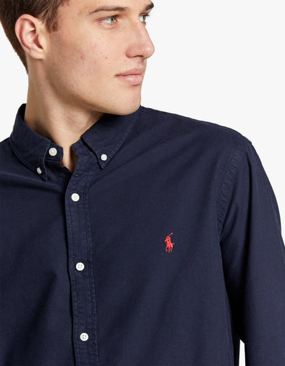 Camisa Oxford azul marino