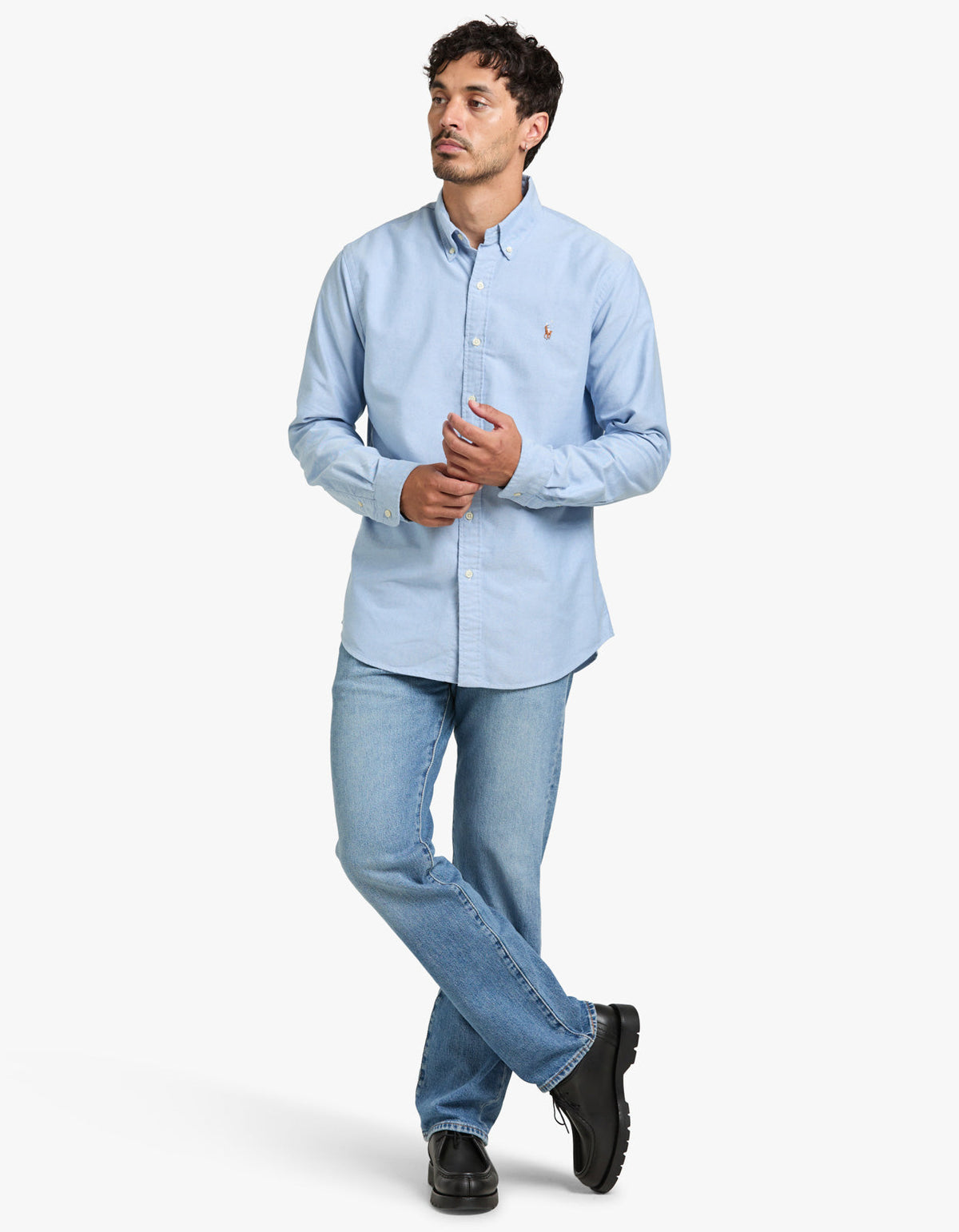 Camisa Oxford celeste