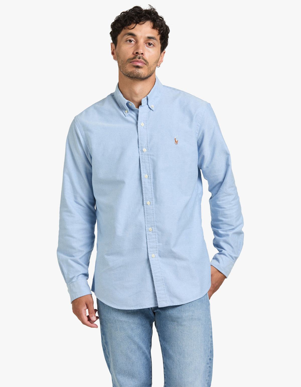Camisa Oxford celeste