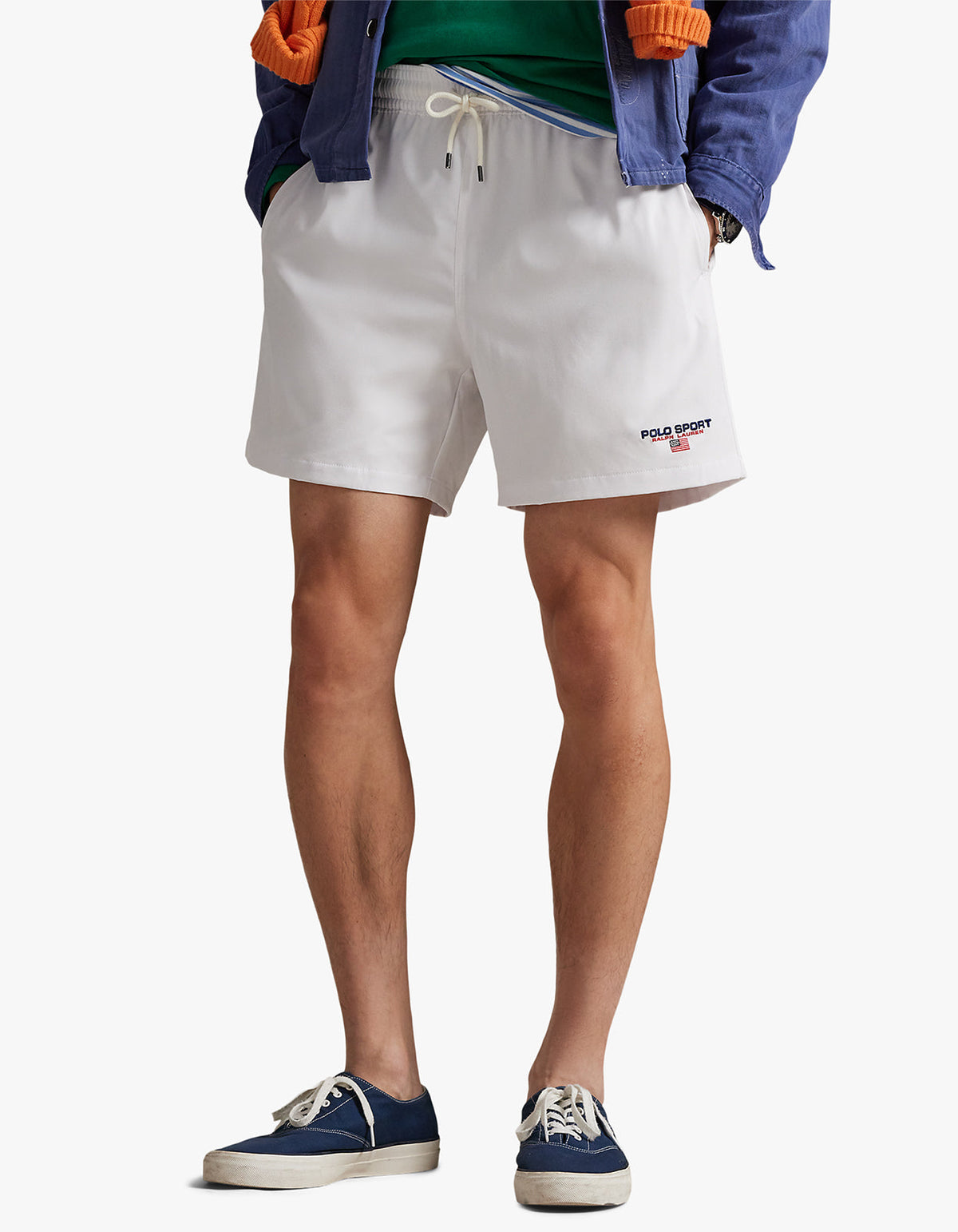 Short de baño clásico blanco