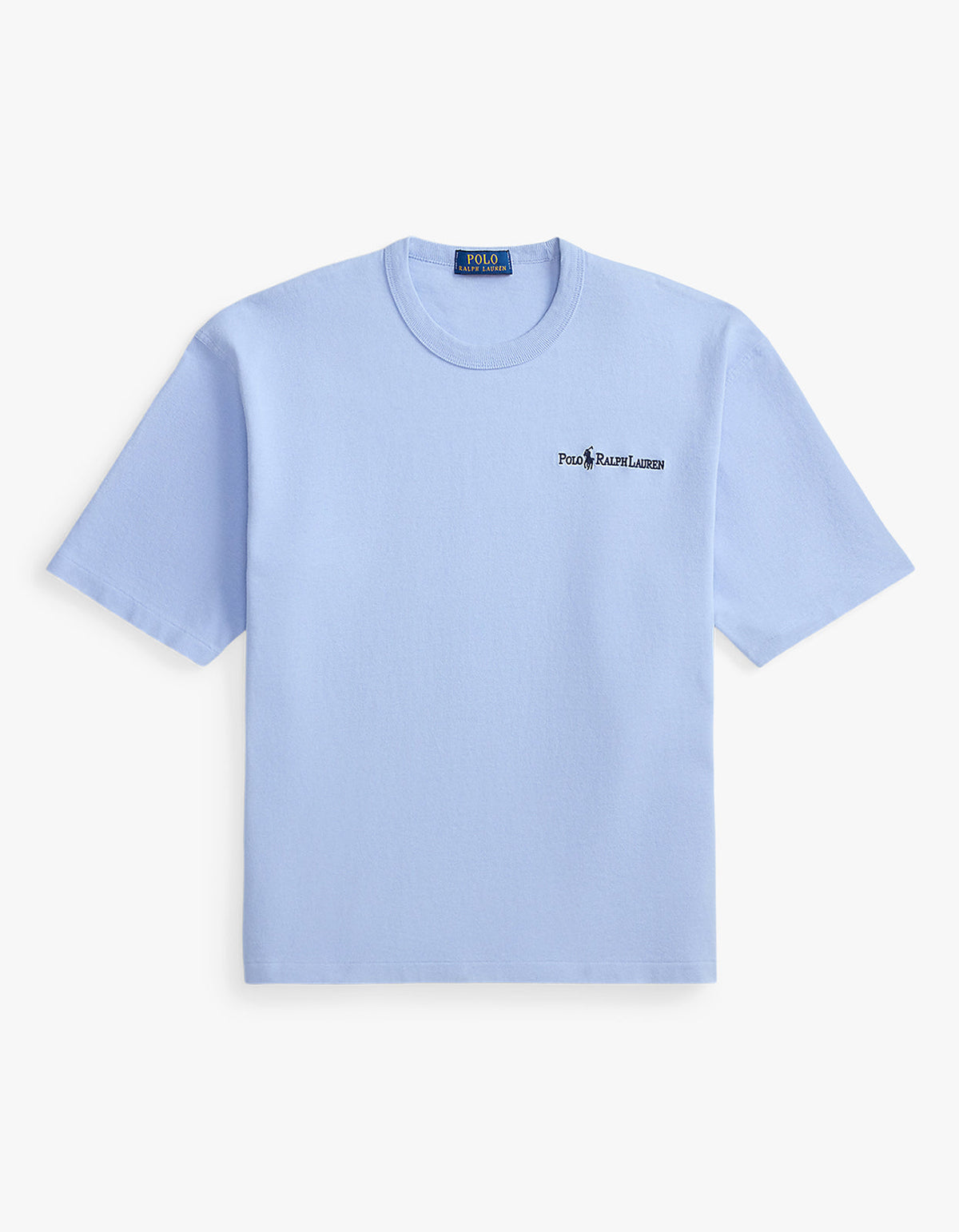 Polera de algodón corte holgado celeste