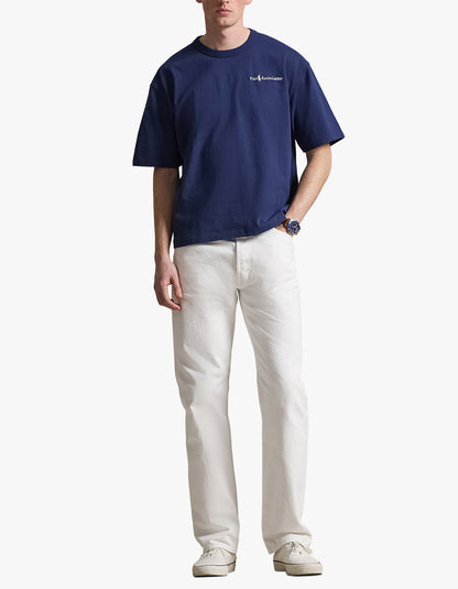 Polera de algodón corte holgado azul cobalto