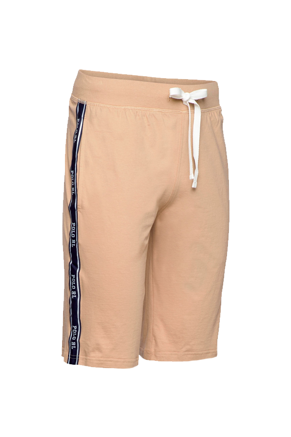 Short deportivo con franja caqui