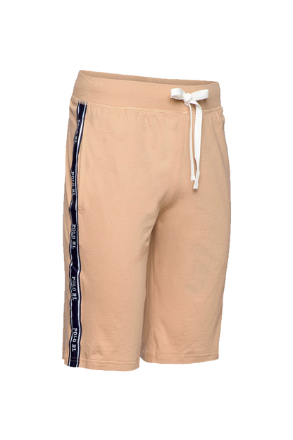 Short deportivo con franja caqui