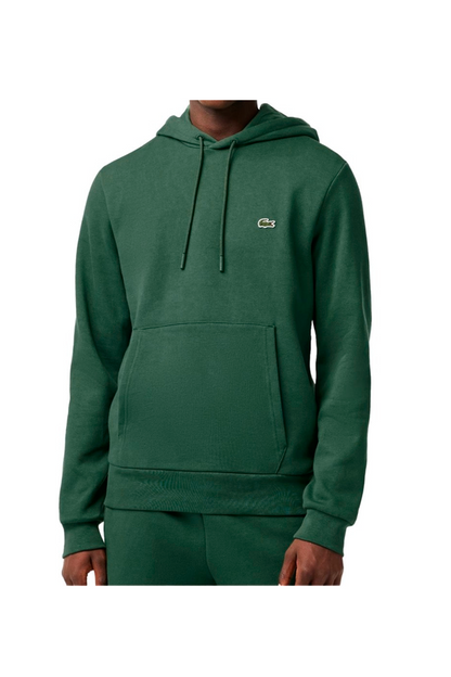Polerón con capucha de algodón orgánico verde pasto