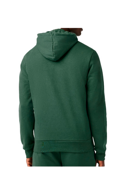 Polerón con capucha de algodón orgánico verde pasto