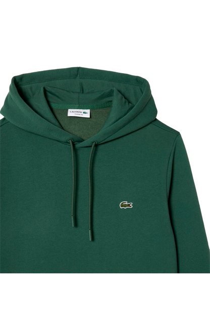 Polerón con capucha de algodón orgánico verde pasto