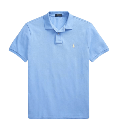 Polo de piqué azul claro
