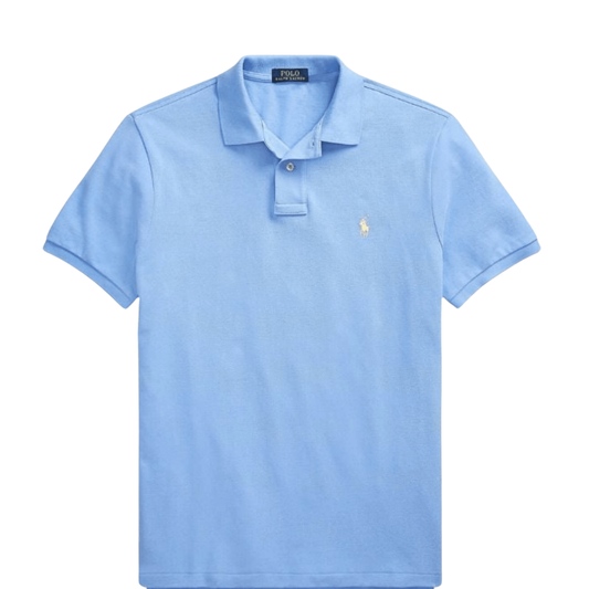 Polo de piqué azul claro