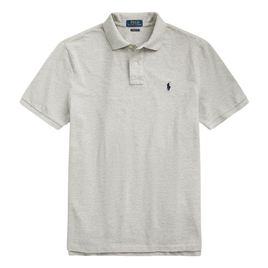 Polo de piqué gris claro