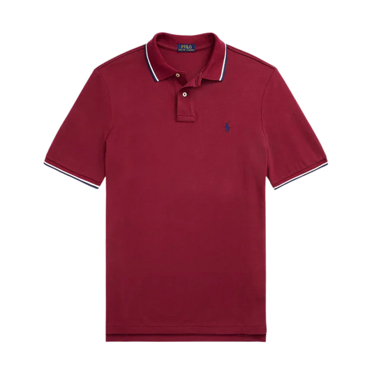 Polo de piqué premium burdeo