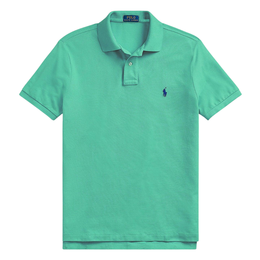 Polo de piqué verde agua