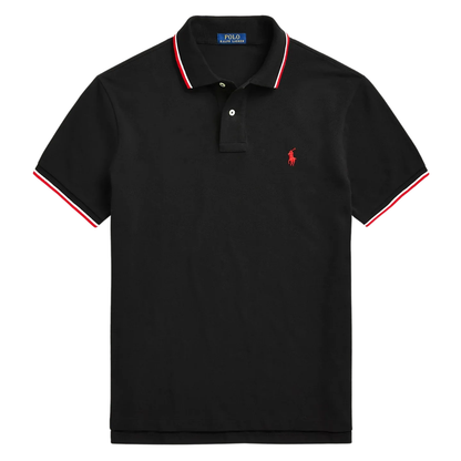 Polo de piqué premium negro