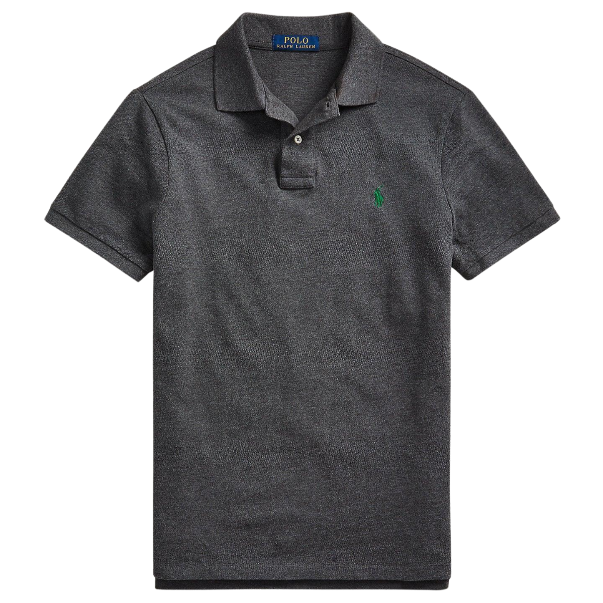 Polo de piqué gris oscuro