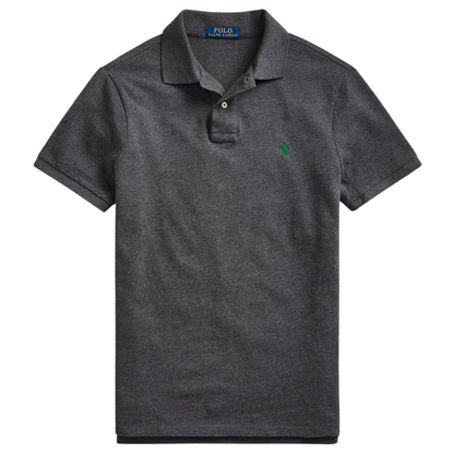 Polo de piqué gris oscuro